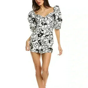 Dawson Silk-blend‎ Mini Dress In Black